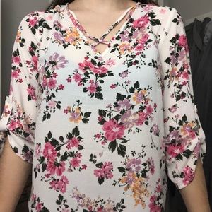 Pink Republic White, Floral Blouse